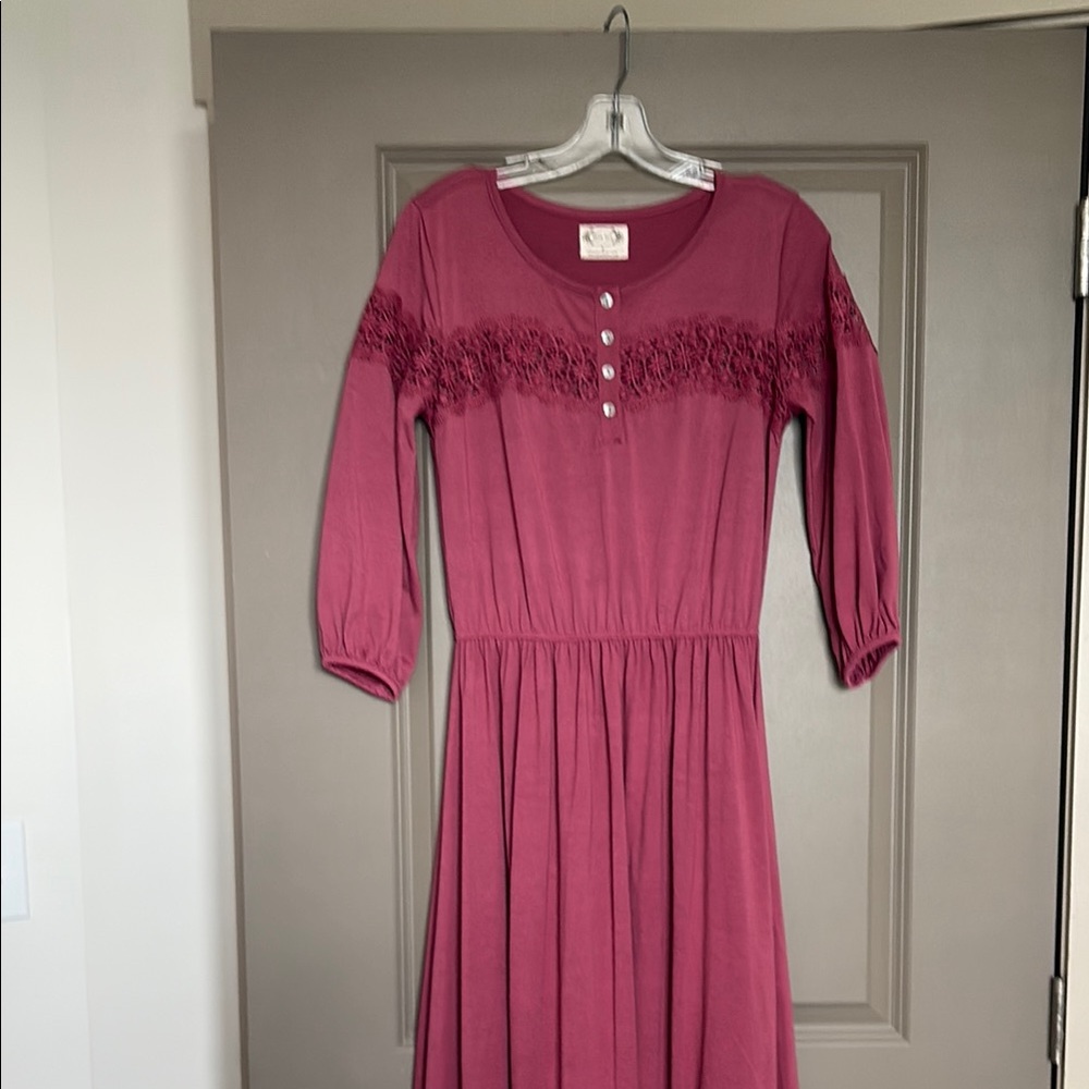 Joyfolie Burgundy Maxi Dress
